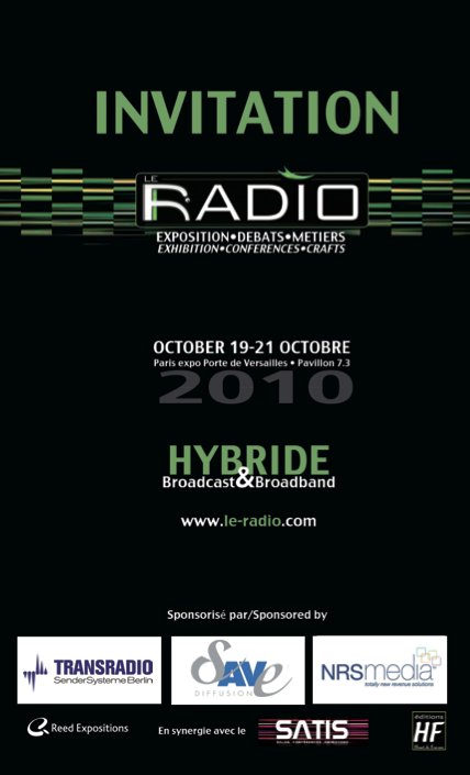 Couverture du salon Le RADIO 2010 Couverture du salon Le RADIO 2010