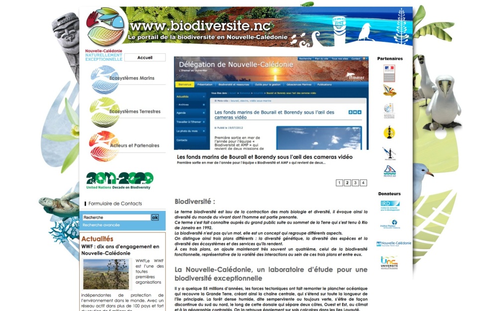 Biodiversite.nc - Un site entièrement réalisé par les Editions HF